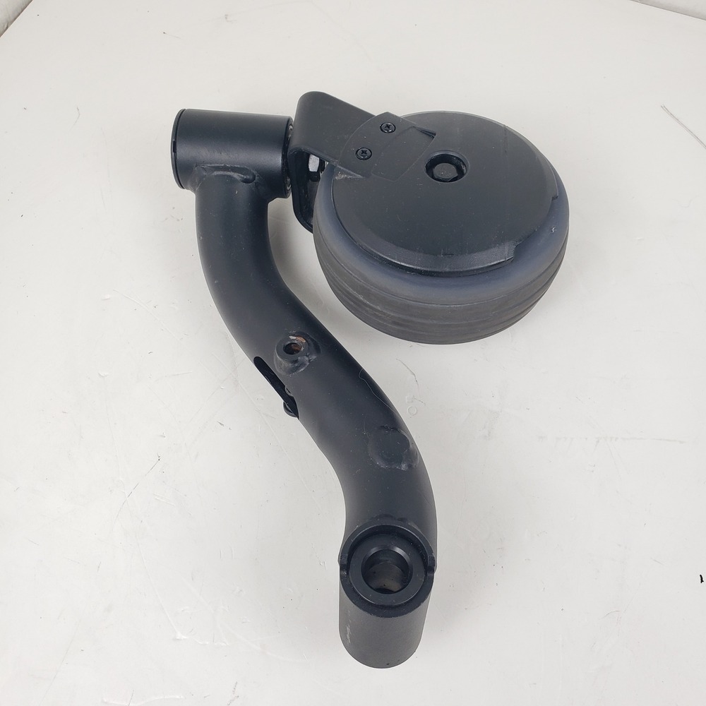 Quantum Q6 Edge Power Wheelchair Front Caster Arm Assembly with Wheel Black